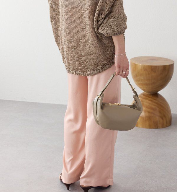  「【上品な光沢】サテンツイルイージーパンツ」|チノ|