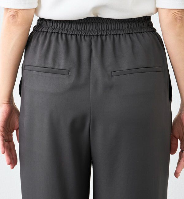  「【上品な光沢】サテンツイルイージーパンツ」|チノ|