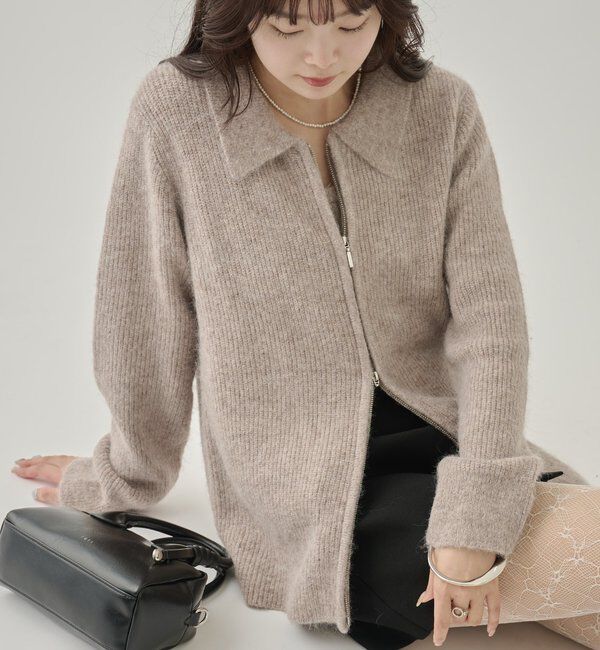  「ビスチェ付き ダブルＺＩＰカーディガン」|カーディガン|