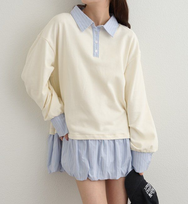  「バルーン切り替えミニワンピース」|ワンピース|