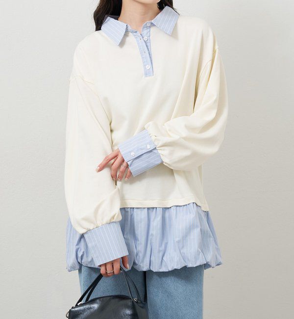  「バルーン切り替えミニワンピース」|ワンピース|