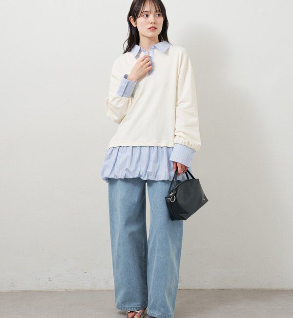  「バルーン切り替えミニワンピース」|ワンピース|