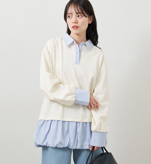  「バルーン切り替えミニワンピース」|ワンピース|