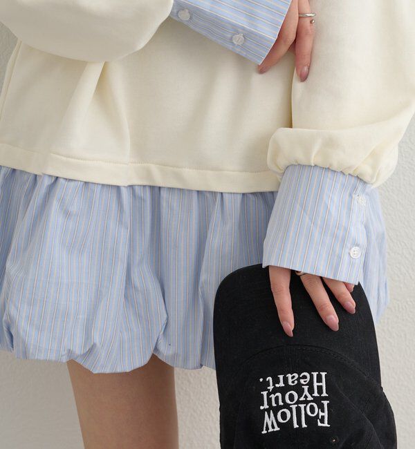  「バルーン切り替えミニワンピース」|ワンピース|