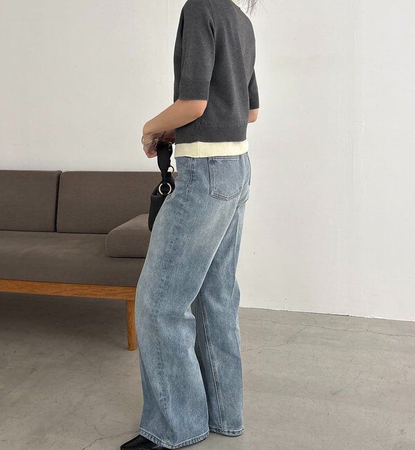  「半袖レイヤードポロニットカーディガン」|カーディガン|