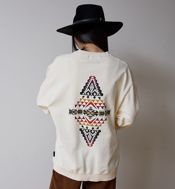 ABAHOUSE「【PENDLETON/ペンドルトン】Back Print Sweat / ハーデ」|スウェット・ジャージ|アイボリー