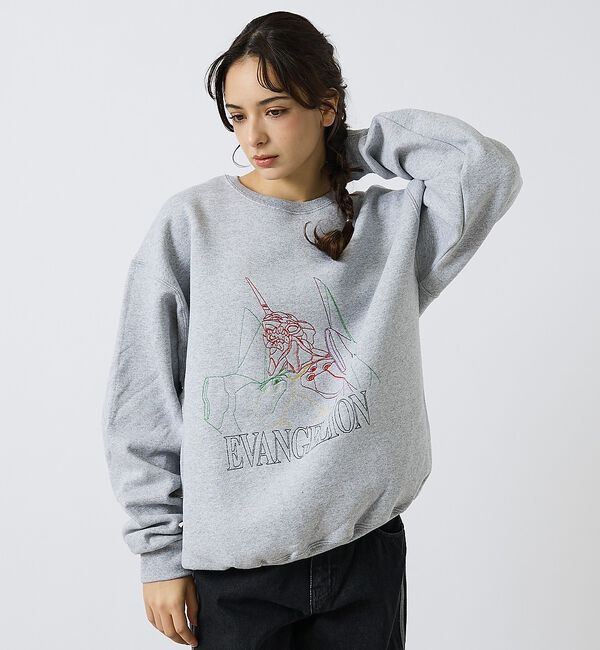 ABAHOUSE「【EVANGELION x FRUIT OF THE LOOM】刺繍 クルーネッ」|スウェット・ジャージ|