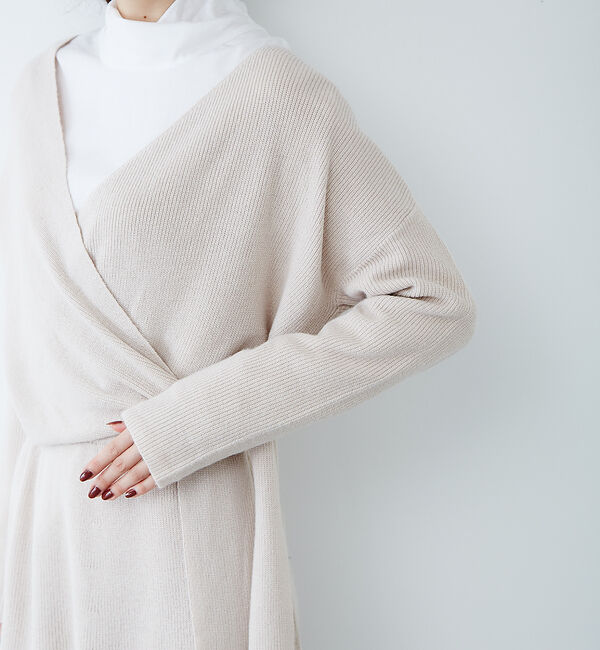 Rouge vif「カシュクールニットワンピ」|ワンピース|