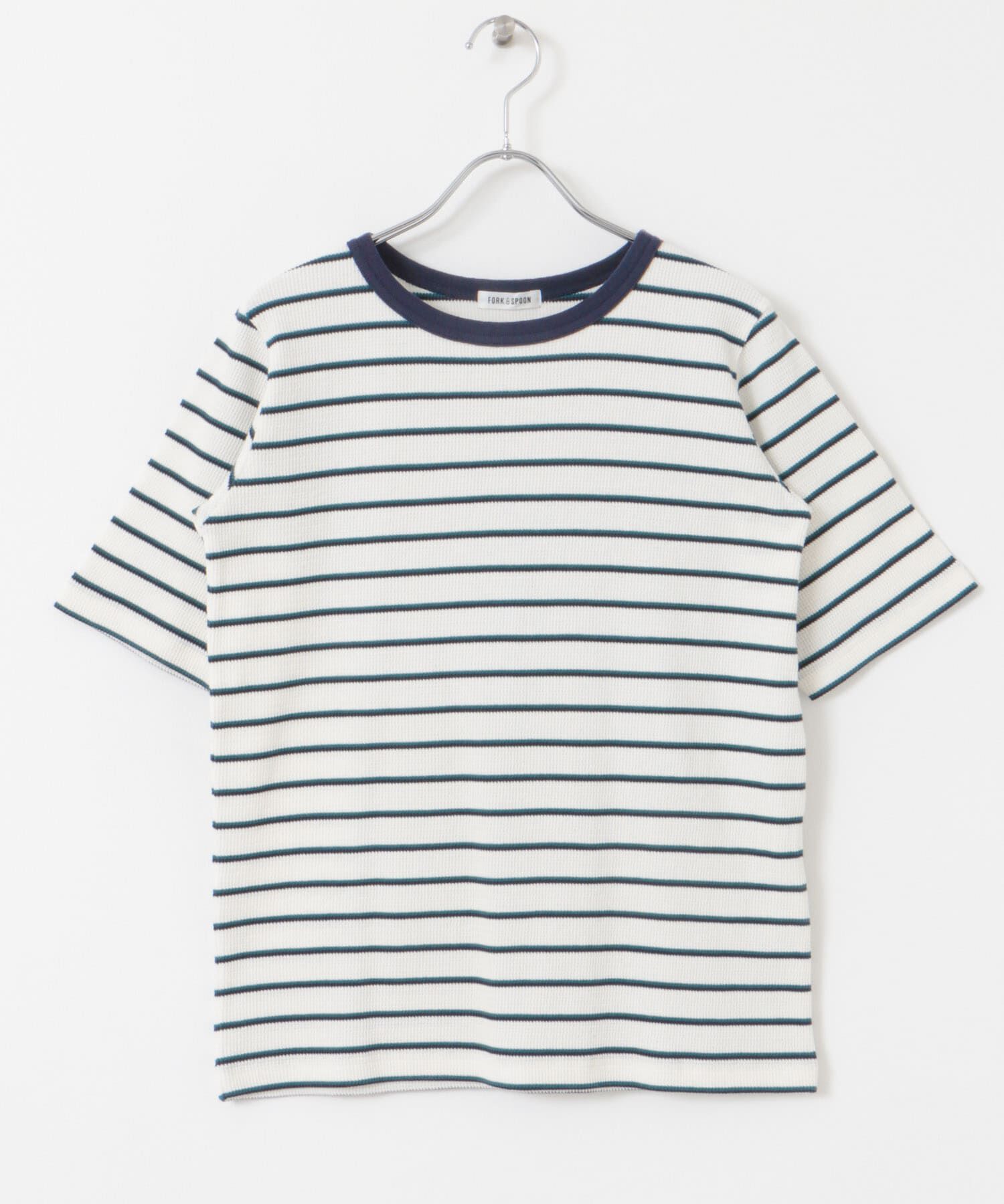 URBAN RESEARCH DOORS「FORK&SPOON　ワッフルジャガードTシャツ」|Tシャツ・カットソー|