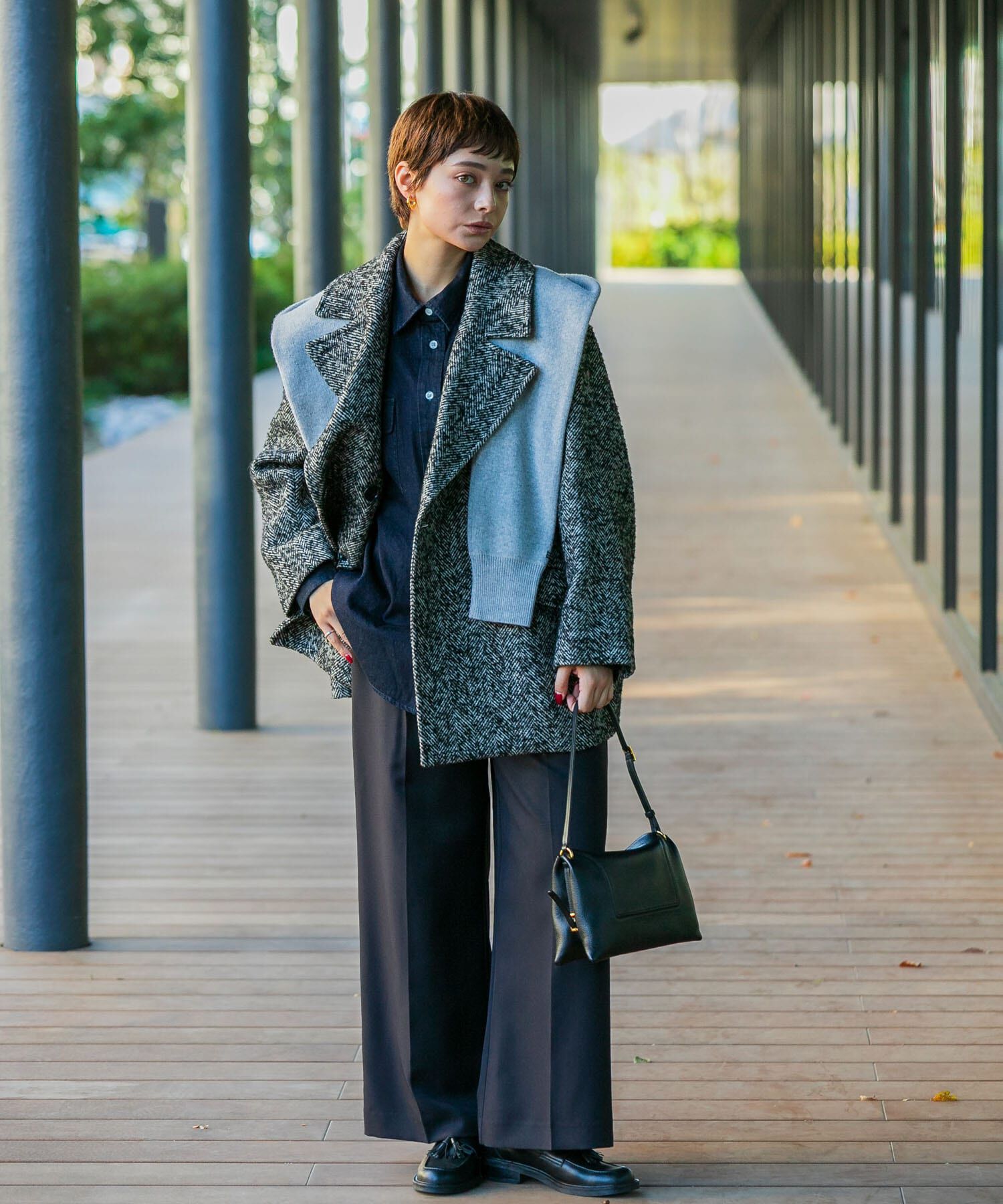 URBAN RESEARCH ROSSO「オーバーミドルPコート」|ピーコート|