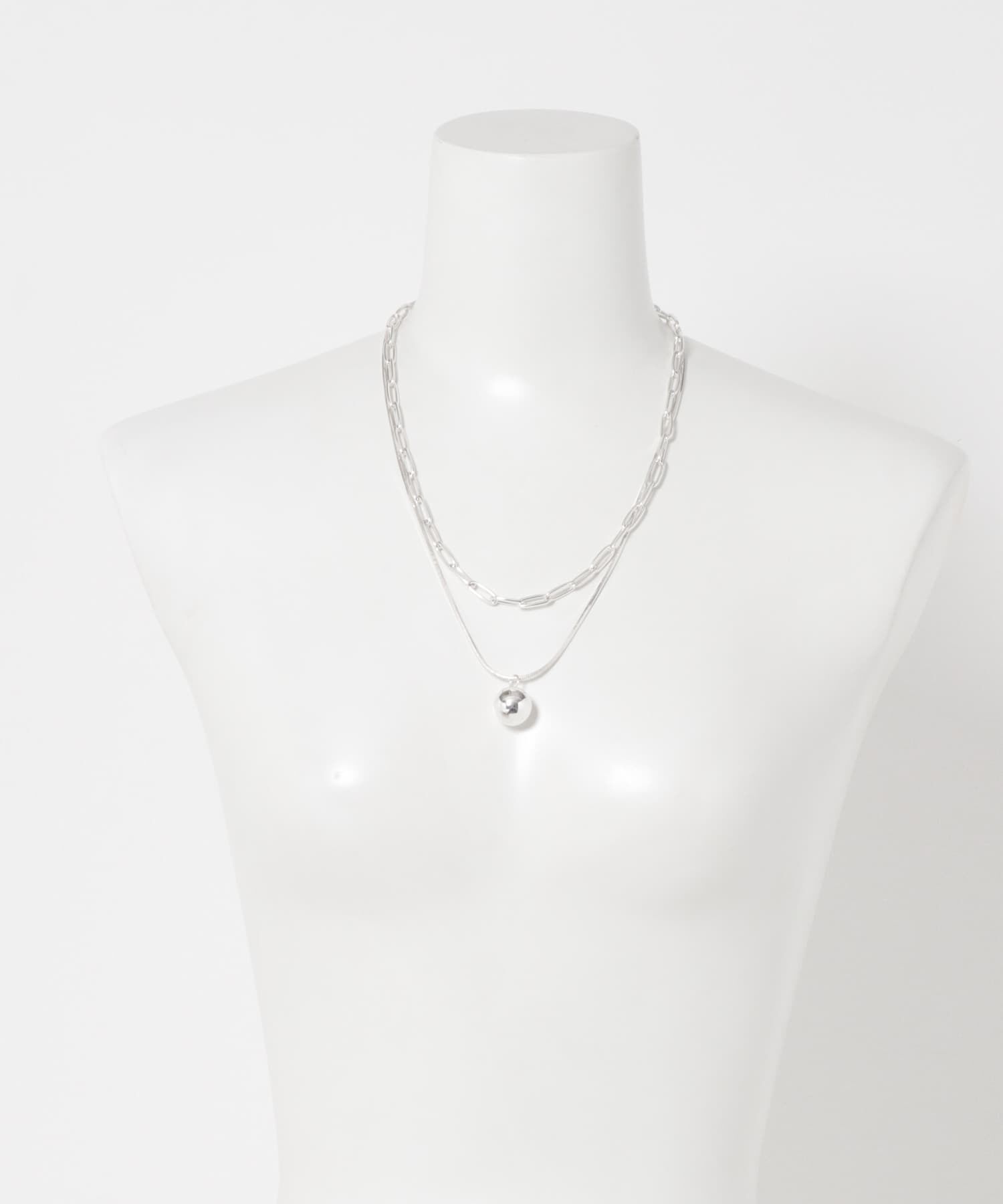 URBAN RESEARCH ROSSO「CHIGNON　オーバル&ボールTOPネックレス」|ネックレス|