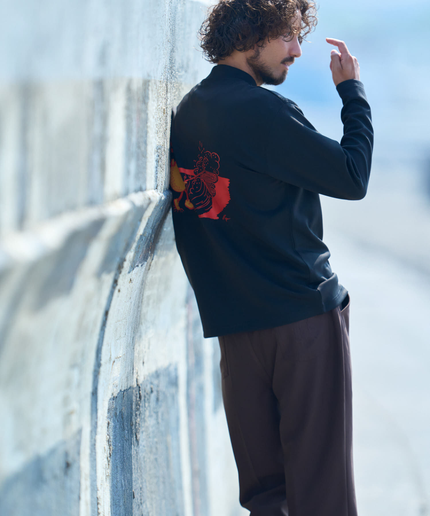 Sonny Label 「OOPS&times;RYUAMBE 　モックネックロングTシャツ」|Tシャツ・カットソー|