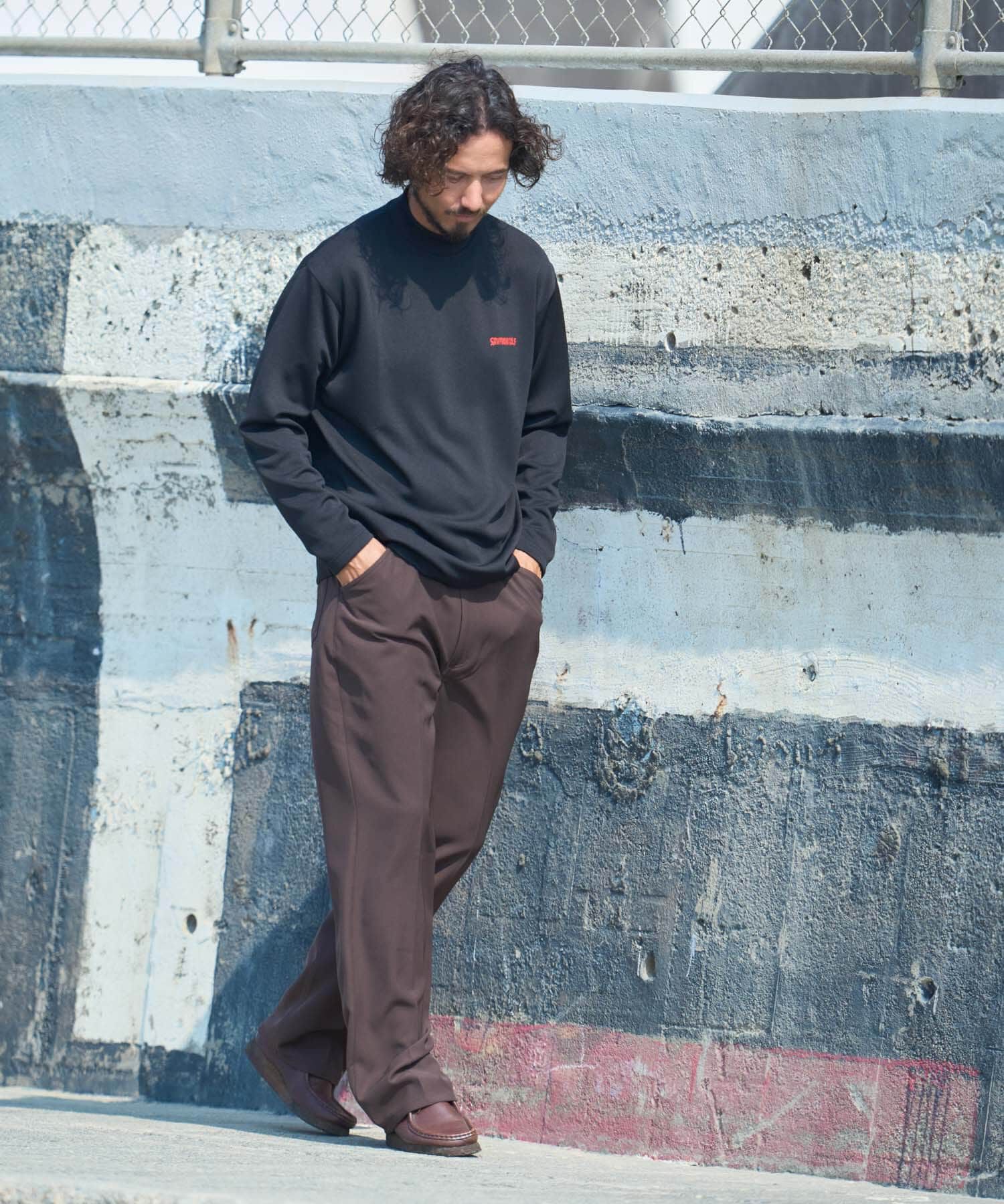 Sonny Label 「OOPS&times;RYUAMBE 　モックネックロングTシャツ」|Tシャツ・カットソー|