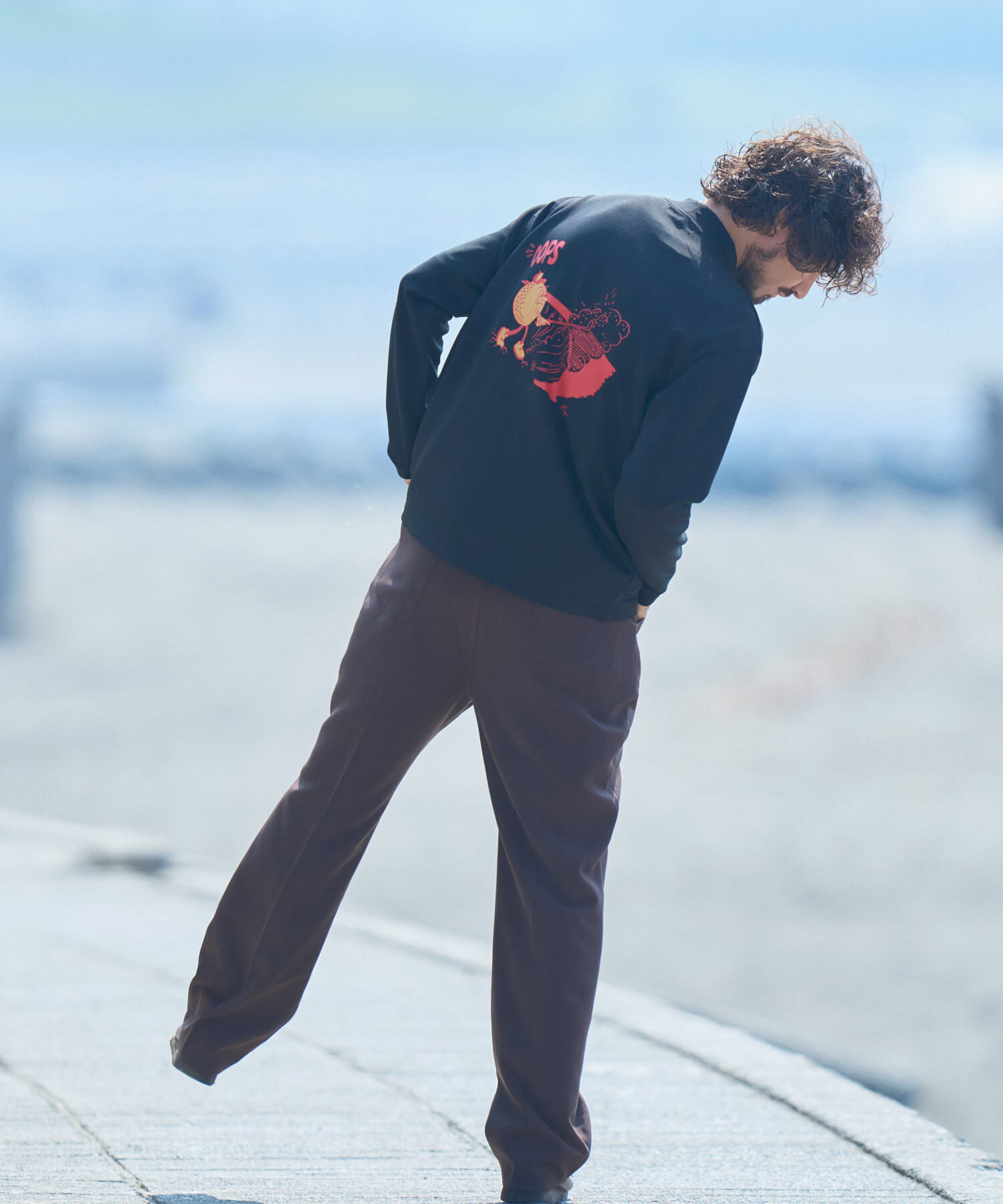 Sonny Label 「OOPS&times;RYUAMBE 　モックネックロングTシャツ」|Tシャツ・カットソー|