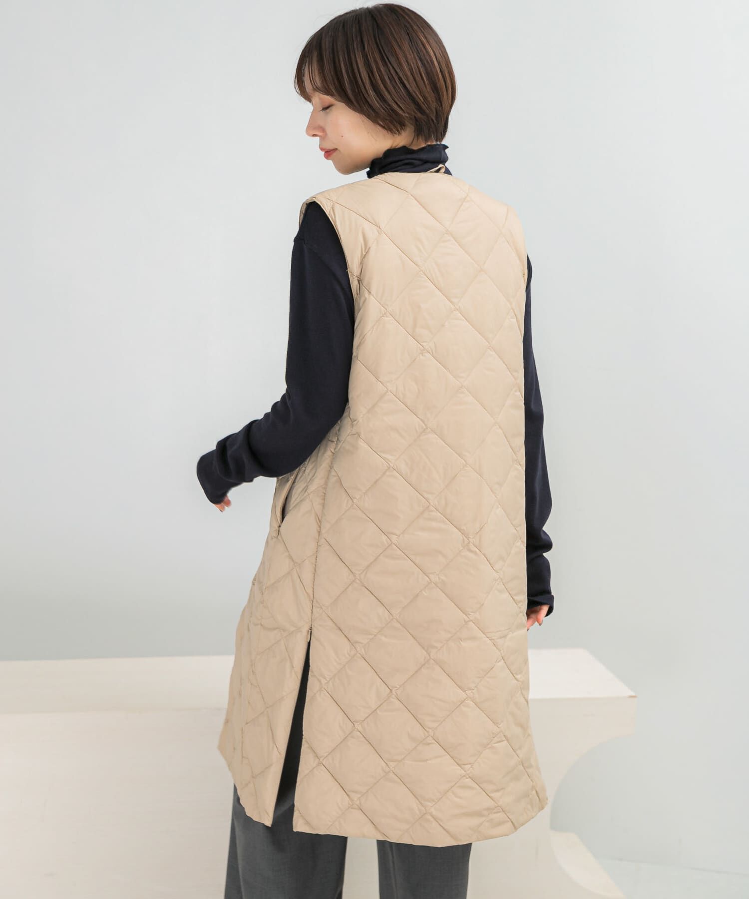 URBAN RESEARCH ROSSO「TAION　VNECK LONG DOWN GILET」|ダウンベスト・ベスト|