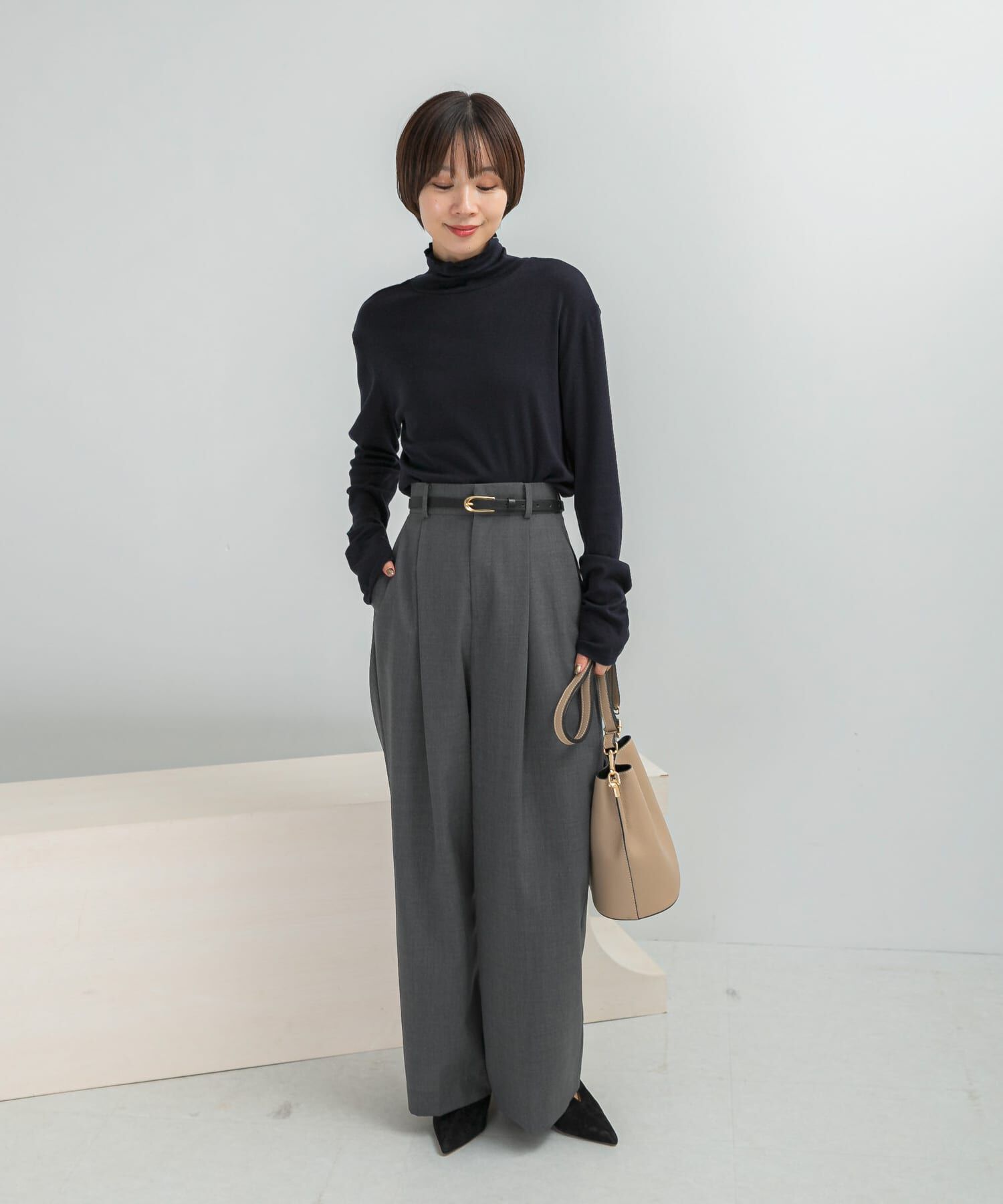 URBAN RESEARCH ROSSO「コットンカシミヤハイネックカットソー」|Tシャツ・カットソー|