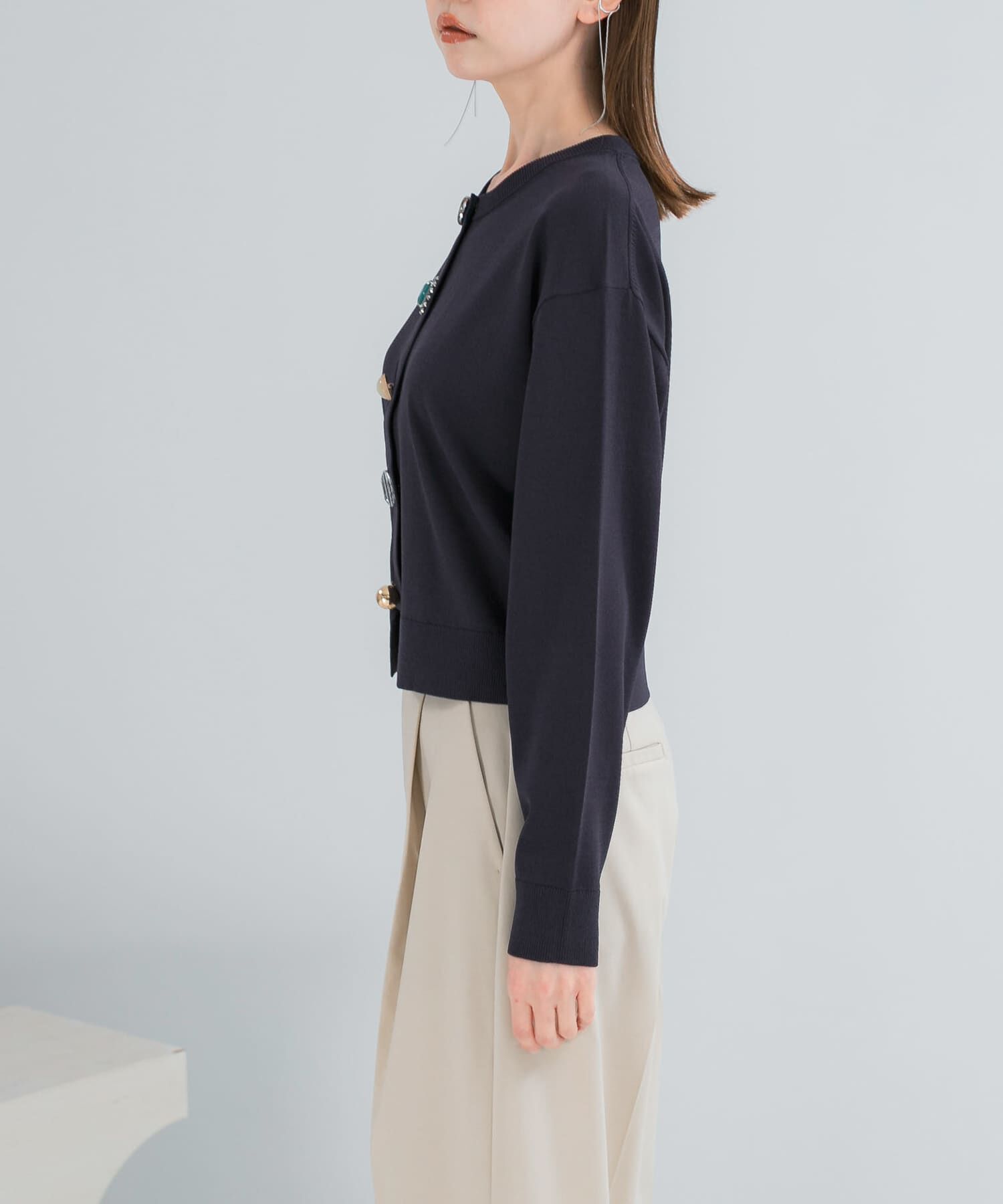 URBAN RESEARCH ROSSO「Torrazzo Donna　BIJOU CARDIGAN」|カーディガン|