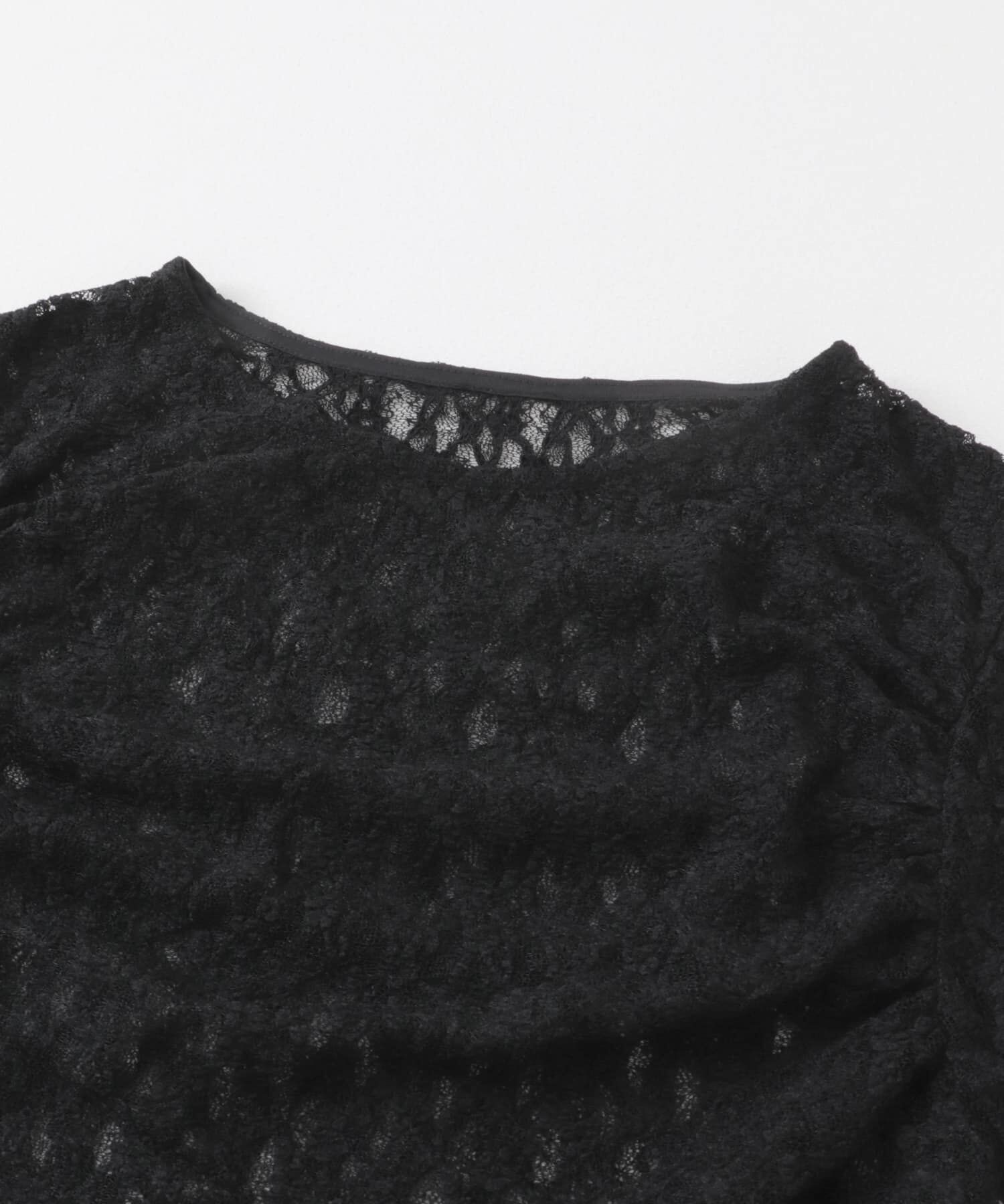  「ハーフスリーブドレープレースTEE」|Tシャツ・カットソー|