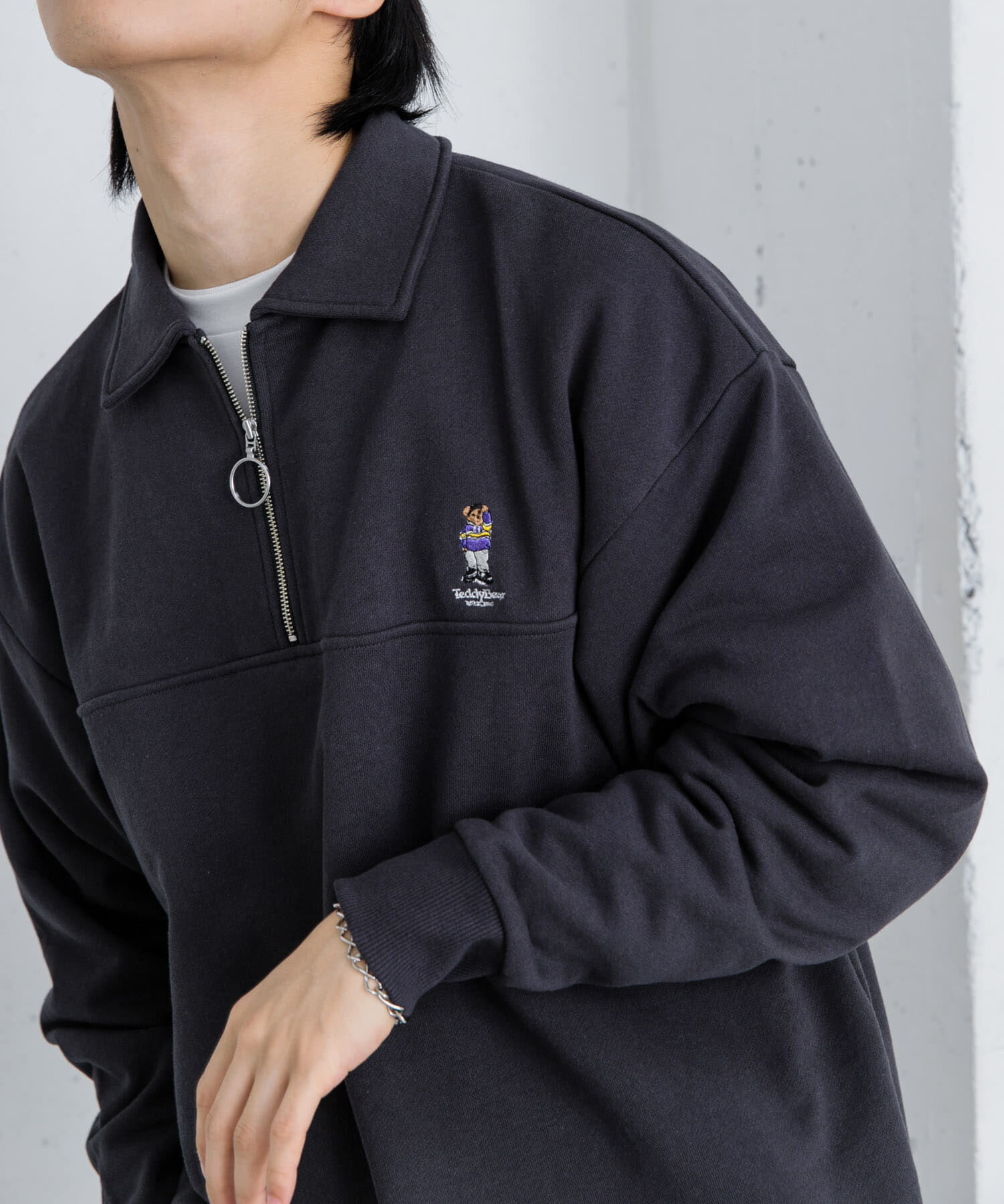 SENSE OF PLACE by URBAN RESEARCH「『別注』『ユニセックス』TeddyBear&times;SOP　テディベアハーフZIPスウェット」|スウェット・ジャージ|