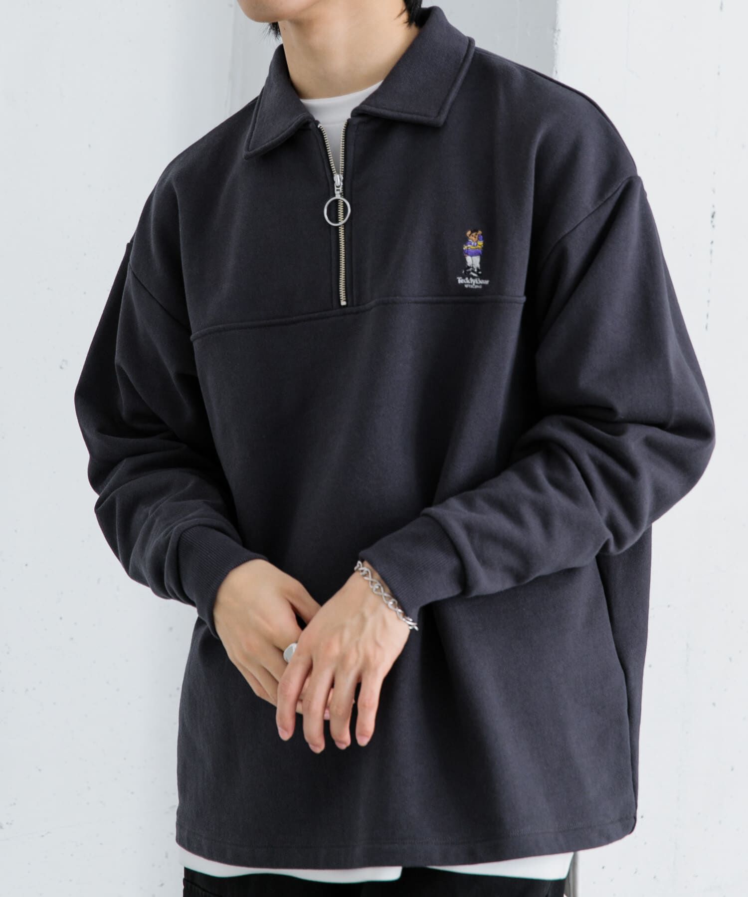 SENSE OF PLACE by URBAN RESEARCH「『別注』『ユニセックス』TeddyBear&times;SOP　テディベアハーフZIPスウェット」|スウェット・ジャージ|