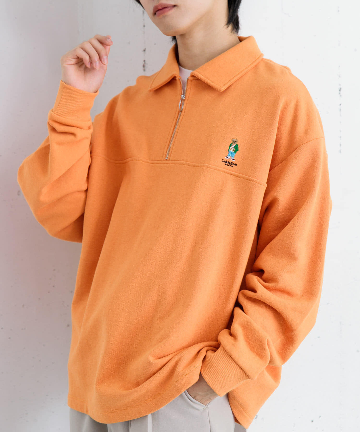 SENSE OF PLACE by URBAN RESEARCH「『別注』『ユニセックス』TeddyBear&times;SOP　テディベアハーフZIPスウェット」|スウェット・ジャージ|