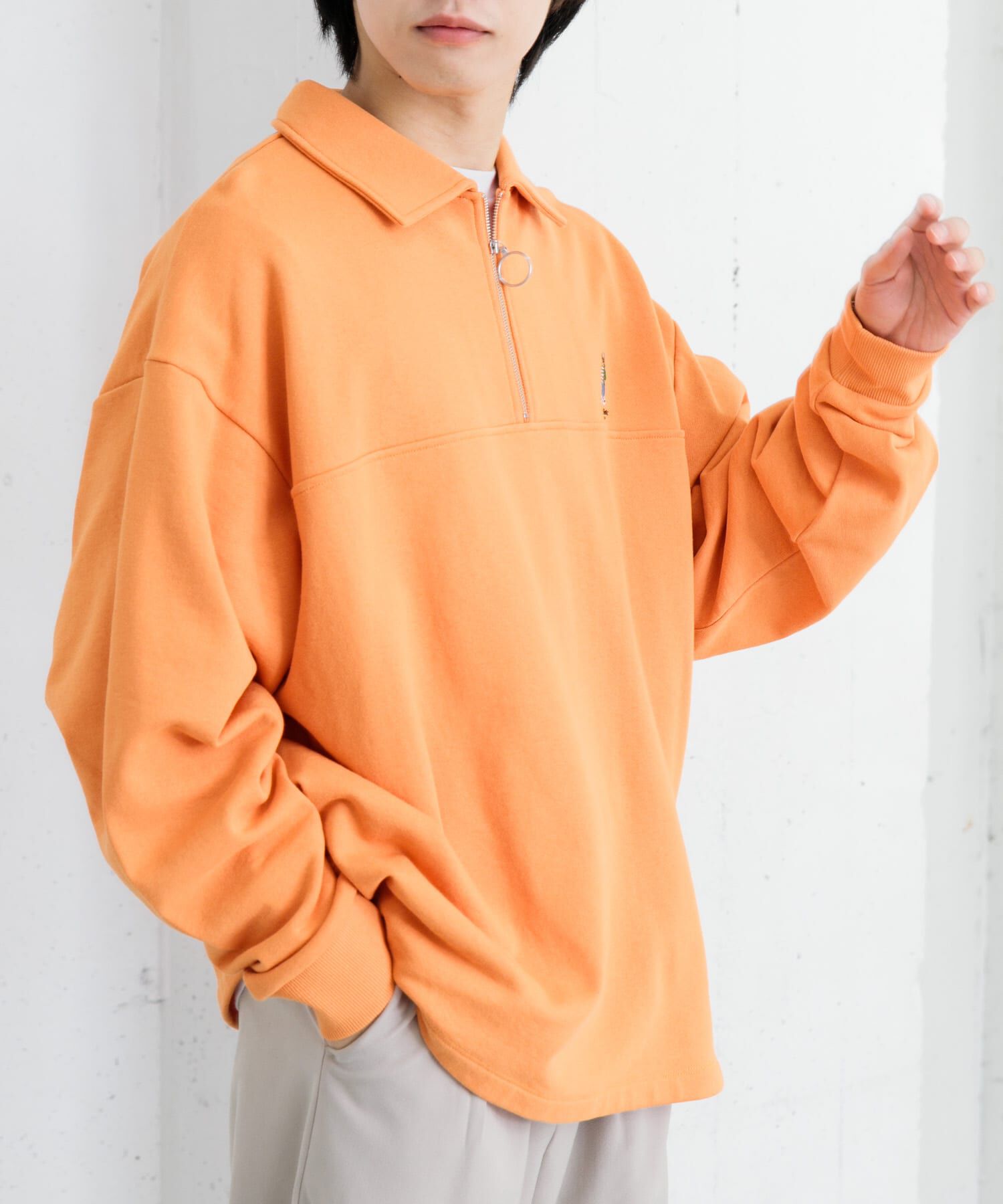 SENSE OF PLACE by URBAN RESEARCH「『別注』『ユニセックス』TeddyBear&times;SOP　テディベアハーフZIPスウェット」|スウェット・ジャージ|