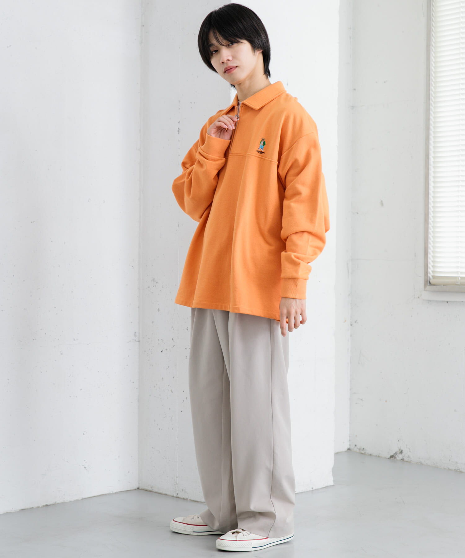 SENSE OF PLACE by URBAN RESEARCH「『別注』『ユニセックス』TeddyBear&times;SOP　テディベアハーフZIPスウェット」|スウェット・ジャージ|