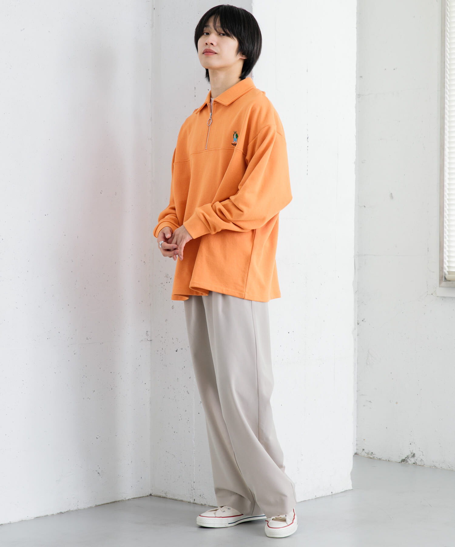 SENSE OF PLACE by URBAN RESEARCH「『別注』『ユニセックス』TeddyBear&times;SOP　テディベアハーフZIPスウェット」|スウェット・ジャージ|