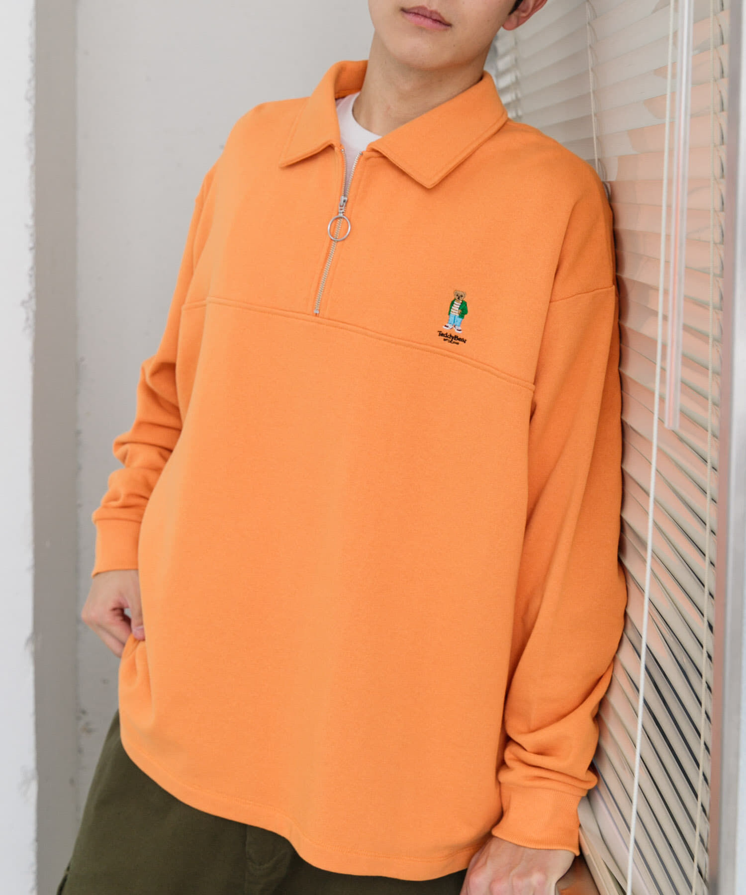 SENSE OF PLACE by URBAN RESEARCH「『別注』『ユニセックス』TeddyBear&times;SOP　テディベアハーフZIPスウェット」|スウェット・ジャージ|