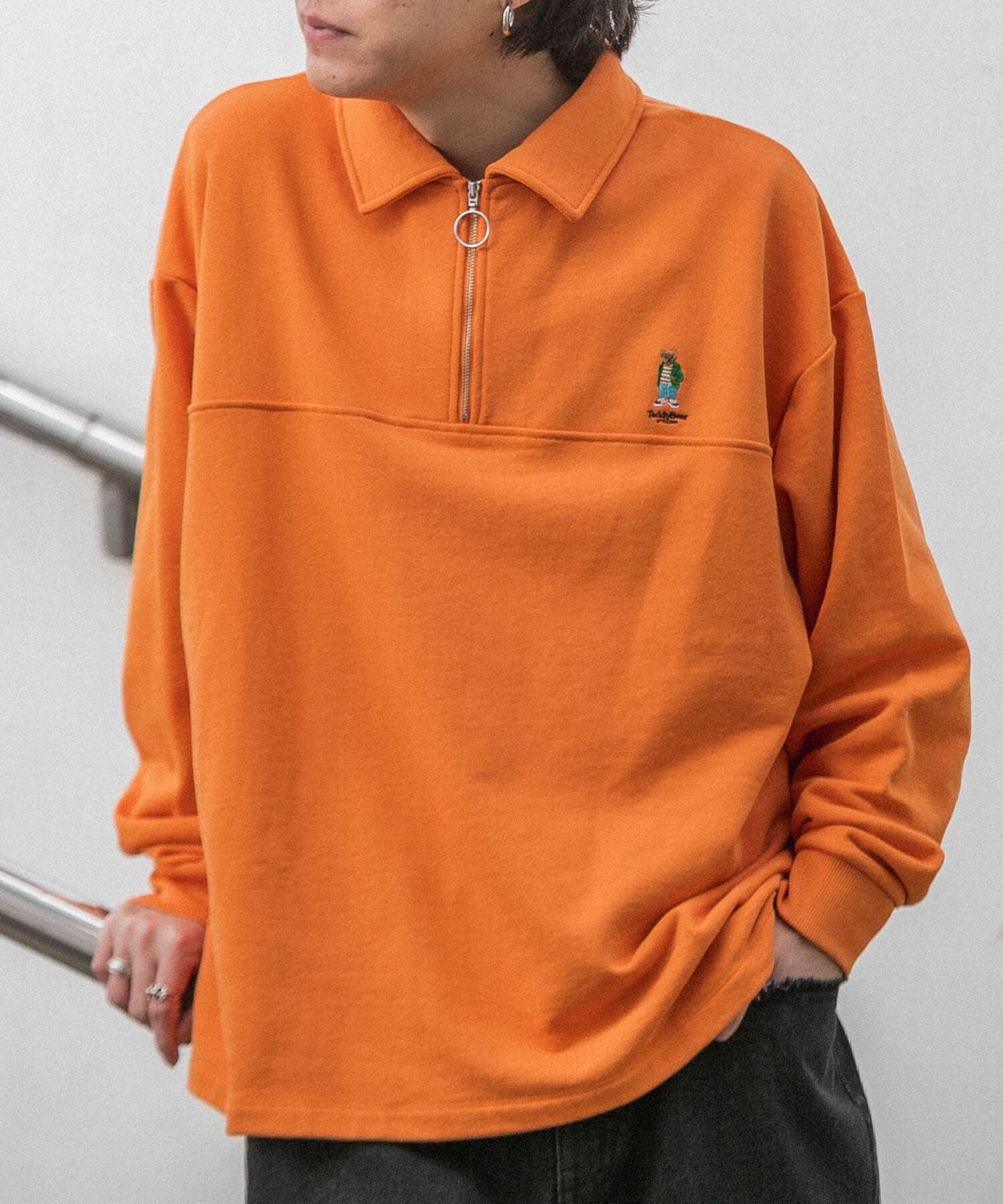 SENSE OF PLACE by URBAN RESEARCH「『別注』『ユニセックス』TeddyBear&times;SOP　テディベアハーフZIPスウェット」|スウェット・ジャージ|