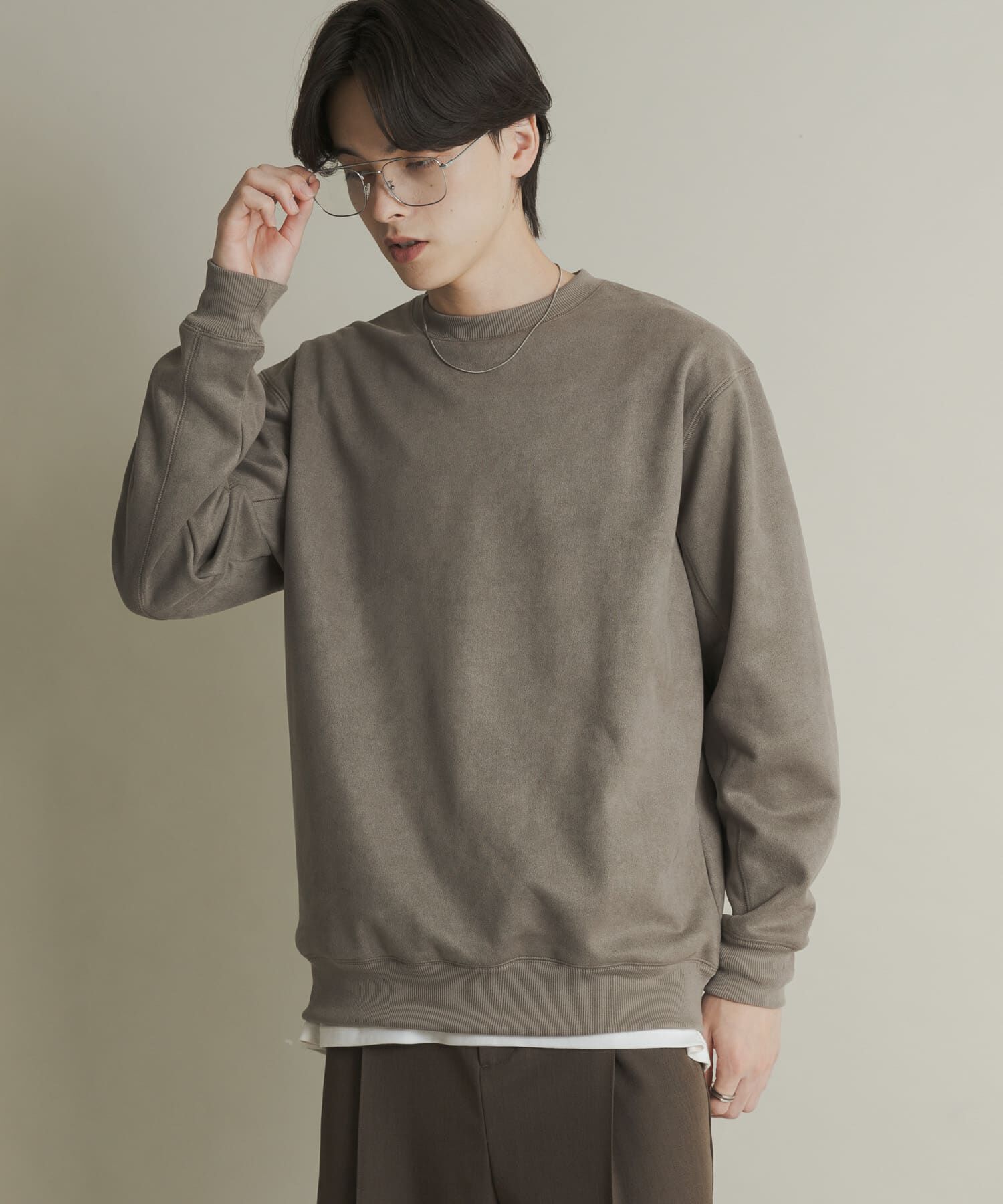 SENSE OF PLACE by URBAN RESEARCH「フェイクスエードクルーネックスウェット」|スウェット・ジャージ|