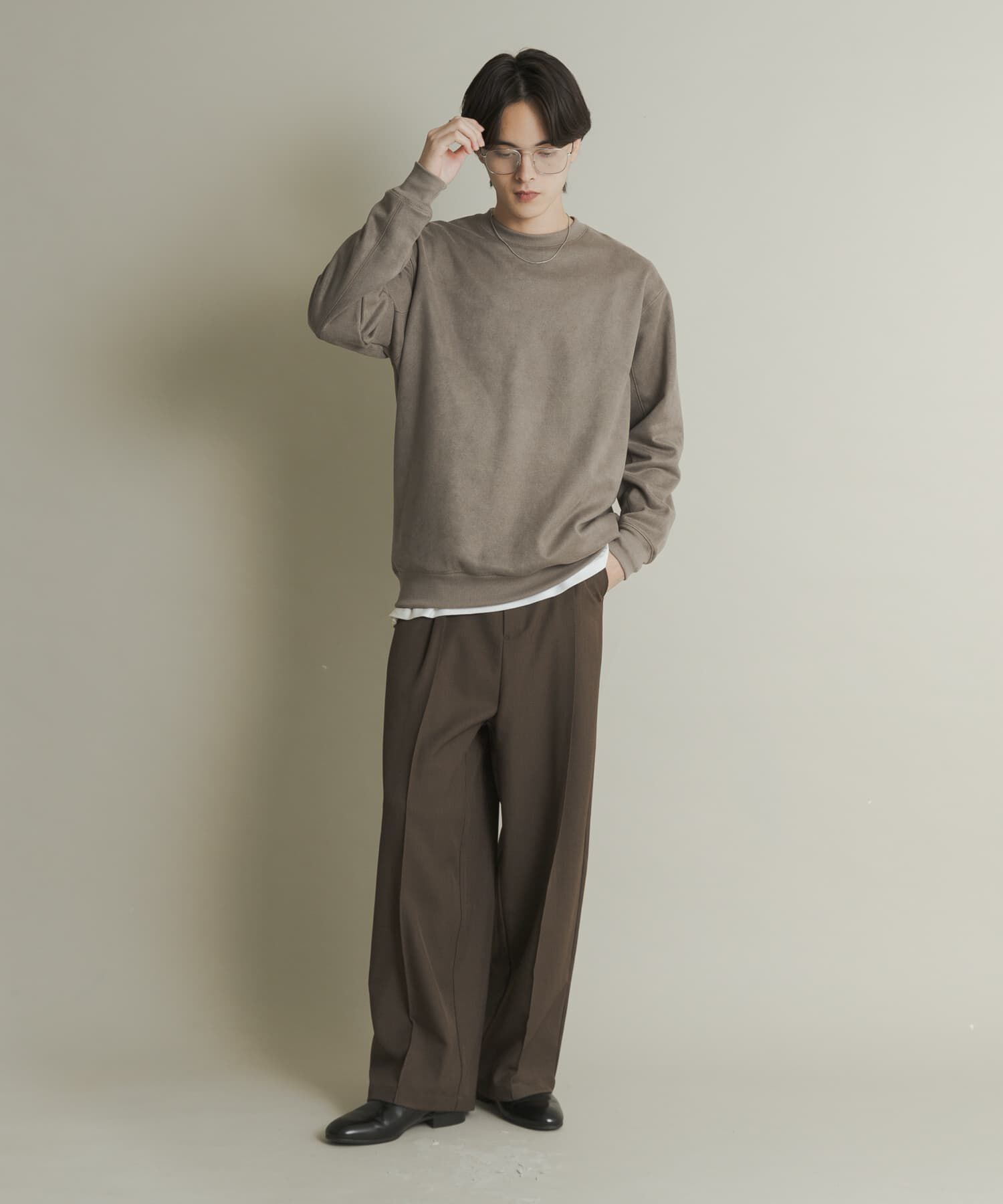 SENSE OF PLACE by URBAN RESEARCH「フェイクスエードクルーネックスウェット」|スウェット・ジャージ|