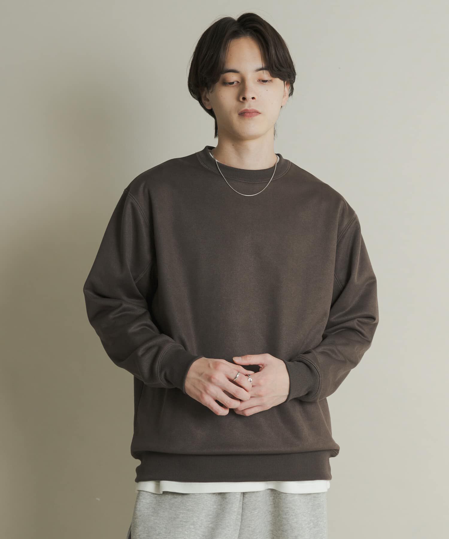 SENSE OF PLACE by URBAN RESEARCH「フェイクスエードクルーネックスウェット」|スウェット・ジャージ|