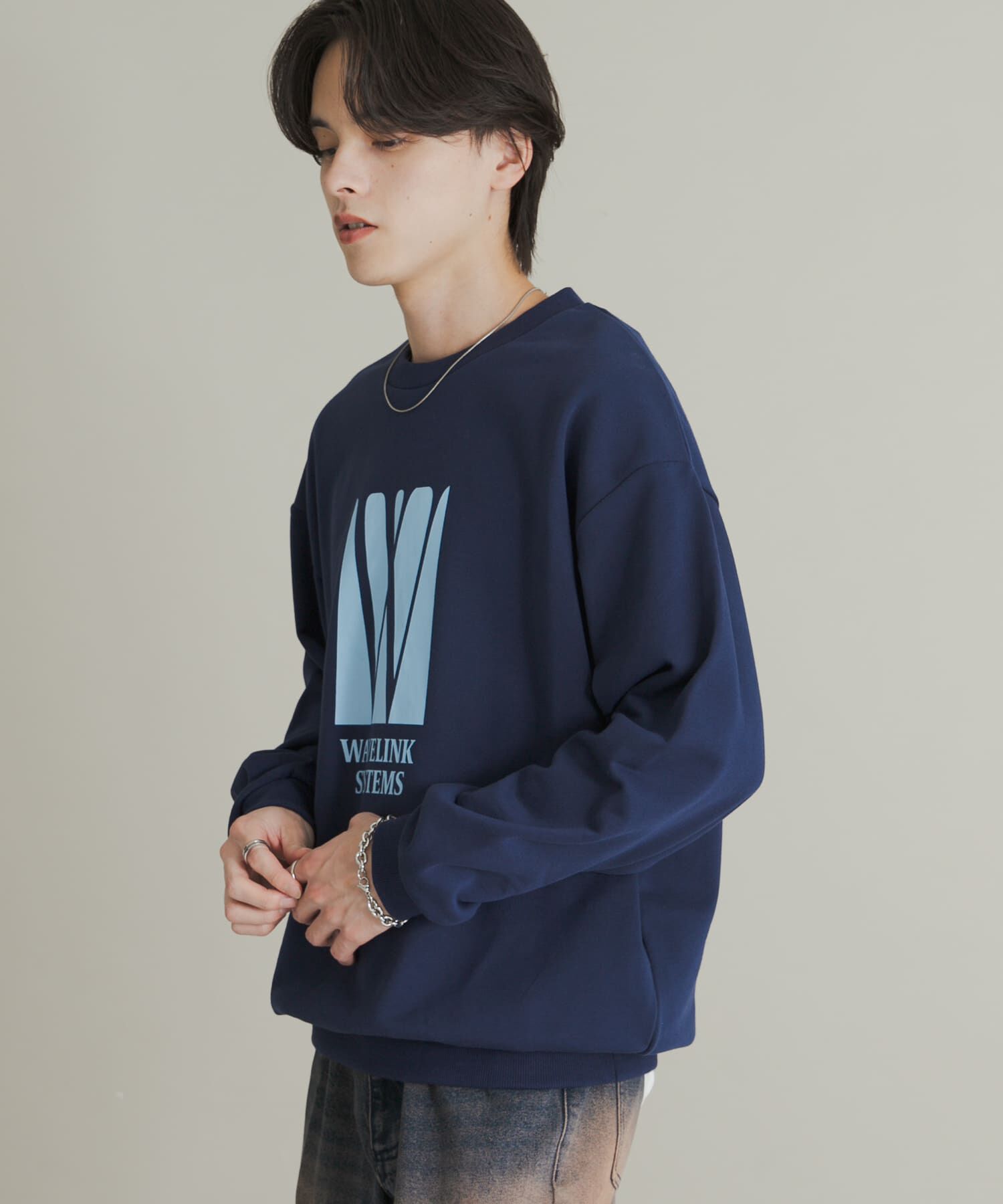 SENSE OF PLACE by URBAN RESEARCH「アソートグラフィックロゴスウェット」|スウェット・ジャージ|ネイビー