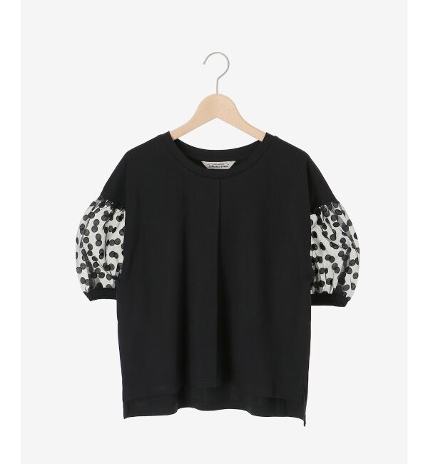 le.coeur blanc「《手洗い可能》TORRAZZO DONNAドット切替カットソー」|Tシャツ・カットソー|