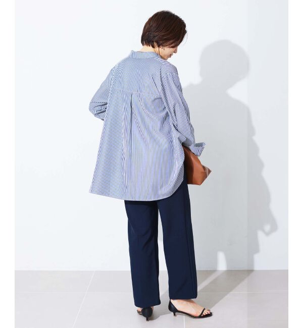  「《手洗い可能》TORRAZZO DONNAストライプAラインシャツ」|シャツ・ブラウス|