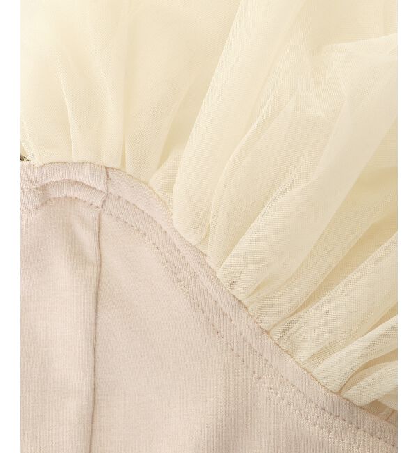  「パールチェーン異素材トップス」|Tシャツ・カットソー|