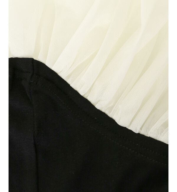  「パールチェーン異素材トップス」|Tシャツ・カットソー|