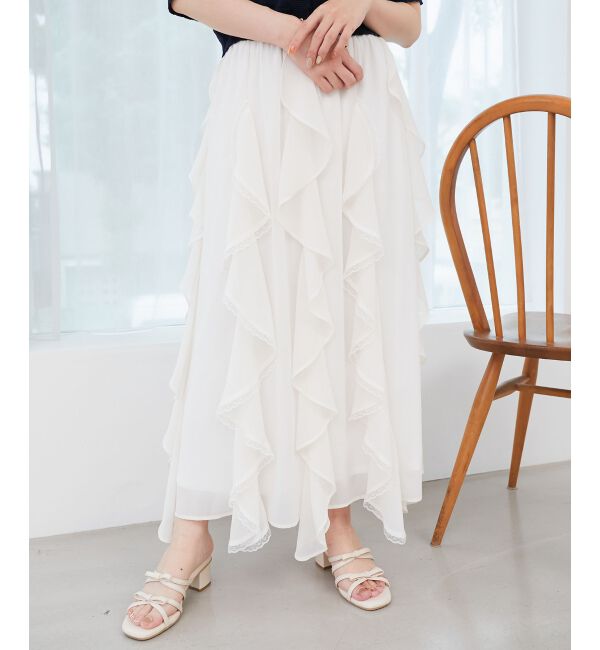  「エアリードロップラッフルスカート」|スカート|