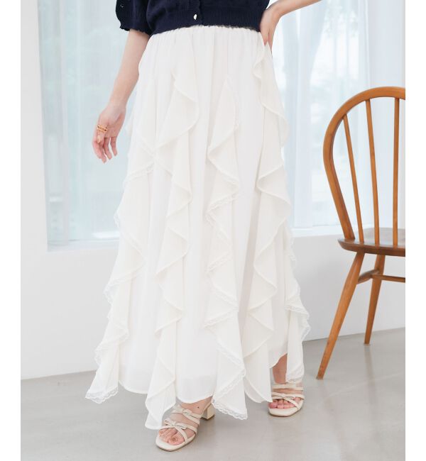  「エアリードロップラッフルスカート」|スカート|