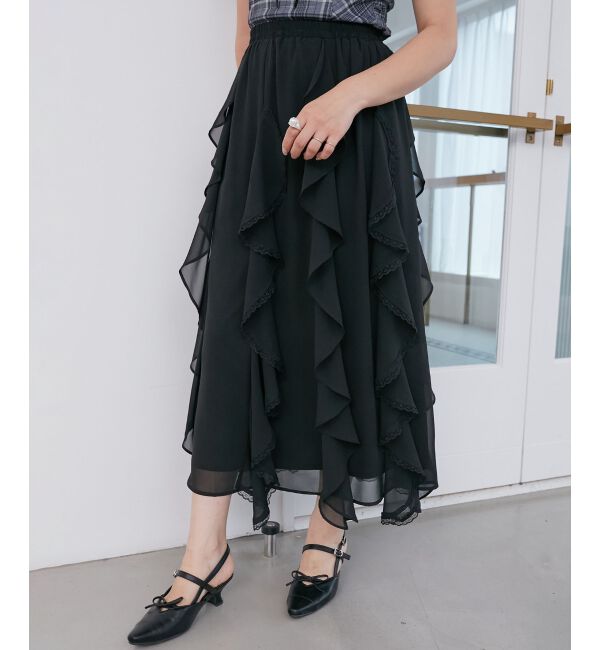  「エアリードロップラッフルスカート」|スカート|