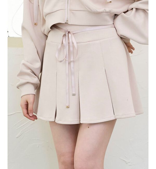  「プリーツラメミニスカパン」|スカート|