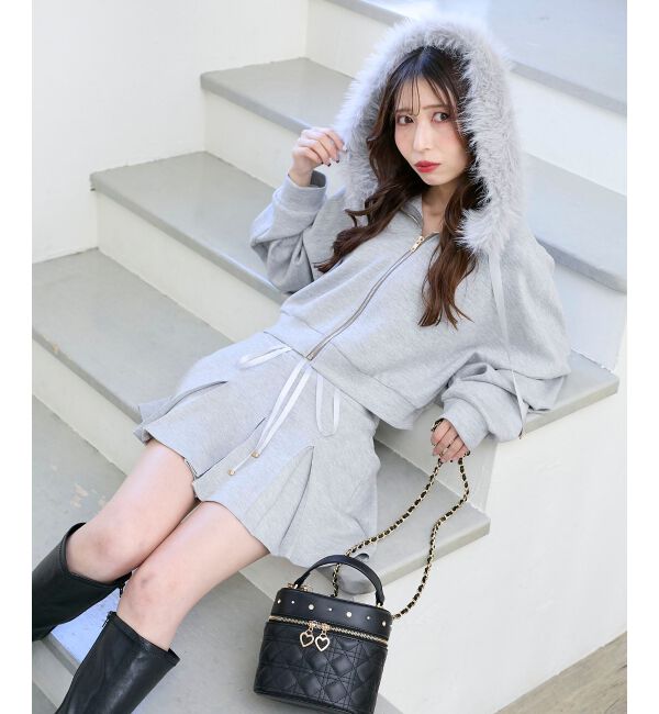  「プリーツラメミニスカパン」|スカート|