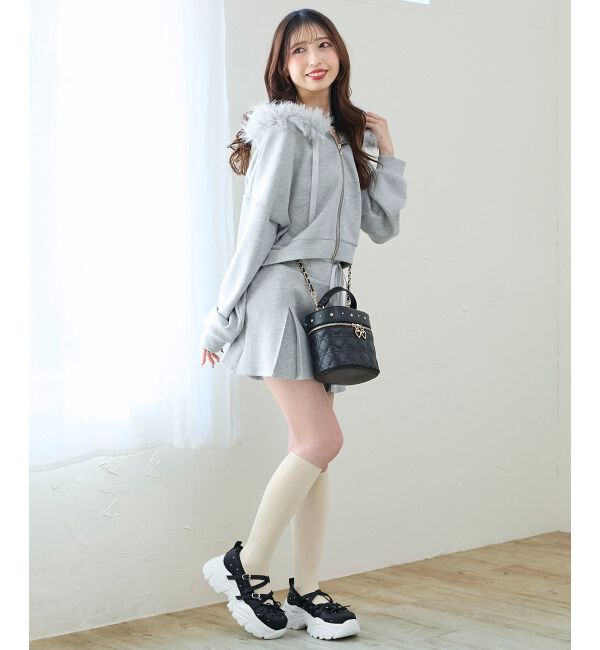  「プリーツラメミニスカパン」|スカート|