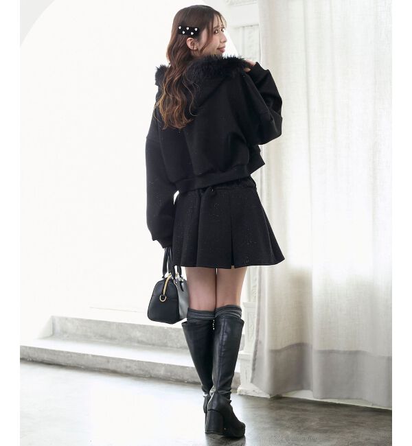  「プリーツラメミニスカパン」|スカート|