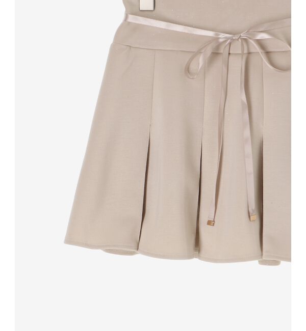 「プリーツラメミニスカパン」|スカート|