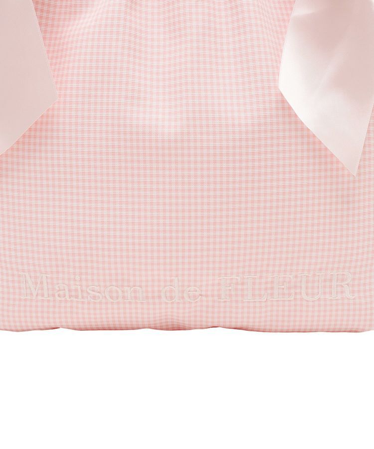 Maison de FLEUR「ギンガムダブルリボンギャザートートバッグ」|トートバッグ|