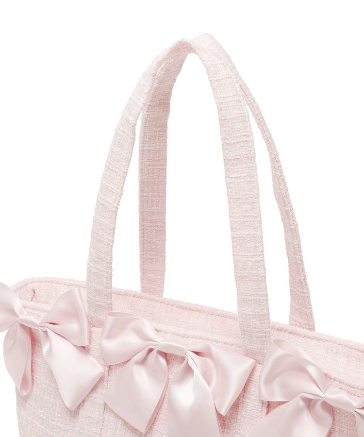 Maison de FLEUR「ツイードボリュームリボントートバッグ」|トートバッグ|
