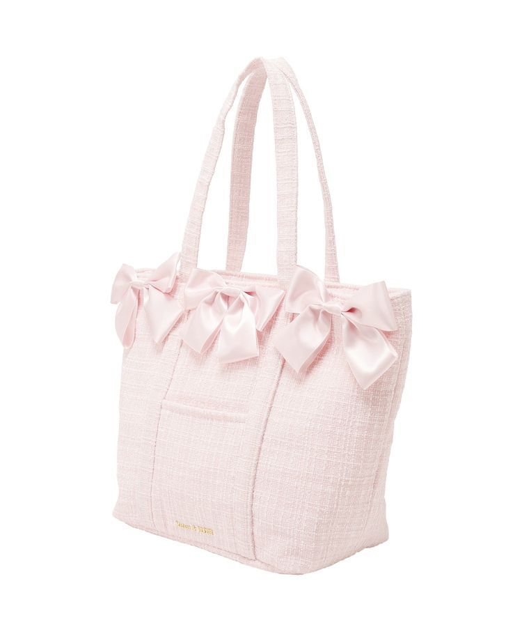 Maison de FLEUR「ツイードボリュームリボントートバッグ」|トートバッグ|