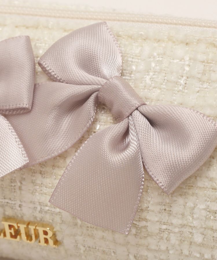 Maison de FLEUR「ツイードリボンロングポーチ」|ポーチ|